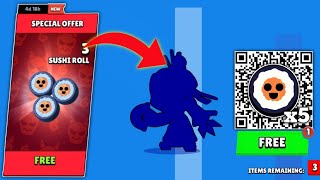 FREE SUSHI 🎁 x5 SUSHI ROLLS AND QR CODES | BRAWL STARS QR CODE | BRAWL STARS NEW UPDATE