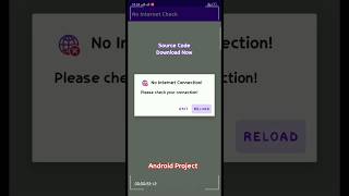 No Internet Dialog #AndridStudio #androiddevelopers #androiddevelopment #sourcecode #shorts