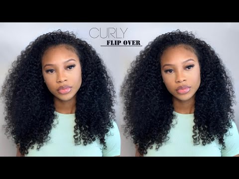 HOW TO: Kinky Curly Flip Over Quick Weave (No Slick Back)  ft. CurlsQueen