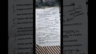 Classroom instruction TU b.ed frouth year old question 422code