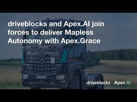 driveblocks and Apex.AI join forces to deliver the Mapless Autonomy Platform with Apex.Grace!