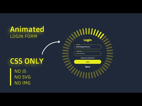 How to make Animated Login Form using only HTML and CSS | Dev Tech