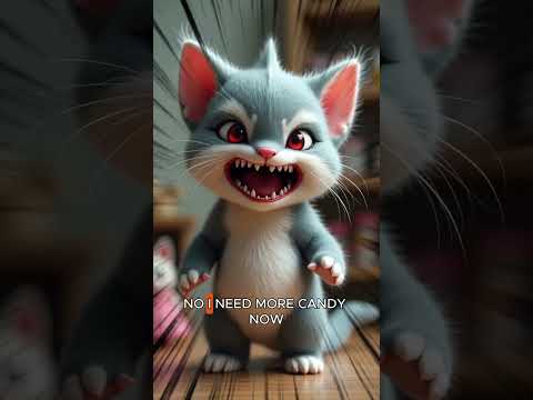 Kitten To Shark Monster From Candy ❗🫨😿#aiart #kitten