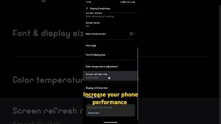 increase your phone performance by refresh rate and animation speed developeroption#trending#tech