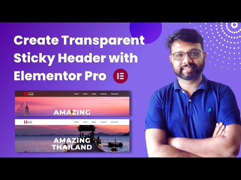 How to Create Transparent Sticky Header in WordPress with Elementor Pro