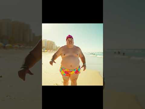 What If: American Tourist Beats the Heat—Beach Edition! 🏖️😂 #whatif