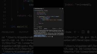 Linear Search in C++ Simplified ! #coding #shorts