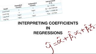 INTERPRETING COEFFICIENTS IN REGRESSIONS