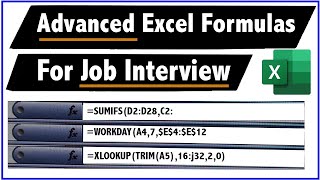 Advanced Excel Formulas for Job Interview