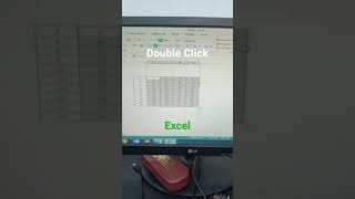 Double Click ms Excel #trendingshorts #trending #msexcel