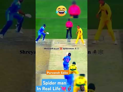 spider man x Shreyas Iyer #cricket #cricketlover #funny
