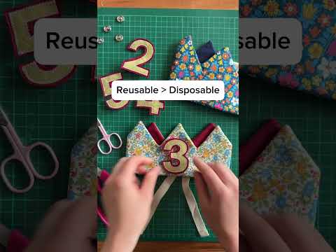 Reusable over disposable decor any day. Sewing pattern in bio🌟 #diypartydecor #sewingprojects #diy