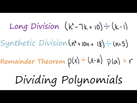 DIVIDING POLYNOMIALS | Divide Polynomials using Long Division, Synthetic Division, Remainder Theorem