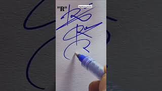 How to style the letter of R....#calligraphicalphabets #stylish sign