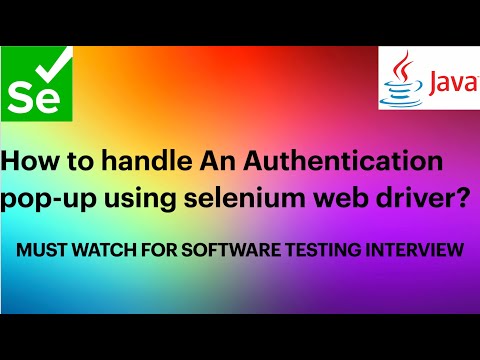 How to handle An Authentication pop-up using selenium web driver?