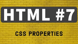 HTML tutorial #7: How to learn CSS style