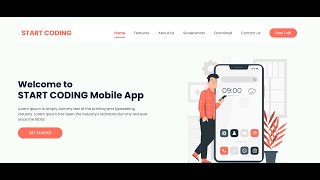 06. Responsive Landing Page Using HTML and CSS -  Download App Section