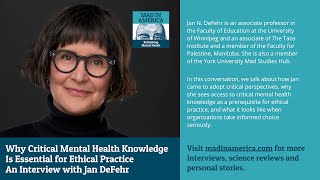 Why Critical Mental Health Knowledge Is Essential for Ethical Practice: An Interview with Jan DeFehr