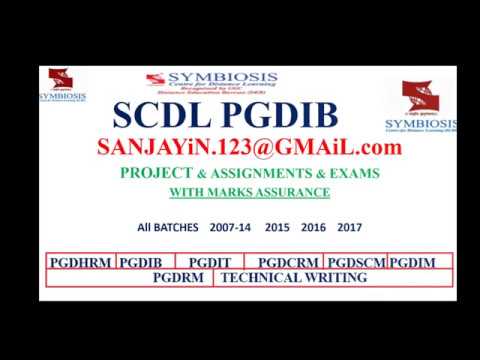 scdl pgdib assignments 2016 2017  Post Graduate Diploma in International Business PROJECT REPORT NEW