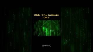 “Boost Your Career with These 6 Free Certifications 📈”#FreeCertification #SkillUp2025 #LearnForFree