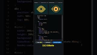 CSS Battle #16 - Eye of the Tiger #cssbattle #codingshorts #shorts #coding #learn #css