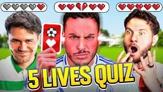 FOOTBALL 5 LIVES QUIZ: ANSWER WRONG, LOSE A LIFE 💔