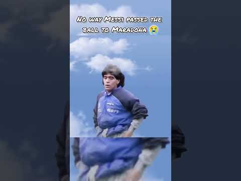Maradona receives Messi’s heavenly pass 💀😂