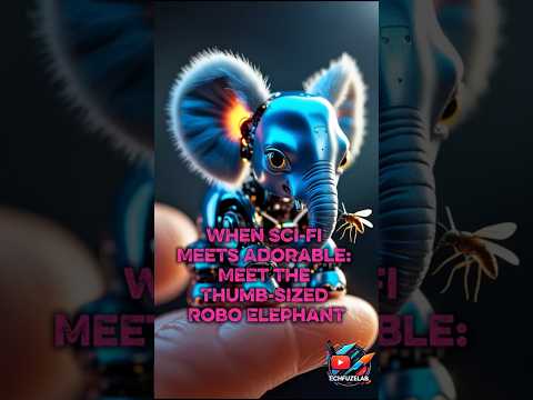 When Sci-Fi Meets Adorable: Meet the Thumb-Sized Robo Elephant #CyberPet #Animals #shorts #aishorts