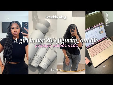WEEKLY VLOG: *as a nursing student* | STUDYING, BOHO KNOTLESS, WNBA GAME, CECRED, SHOPPING + MORE