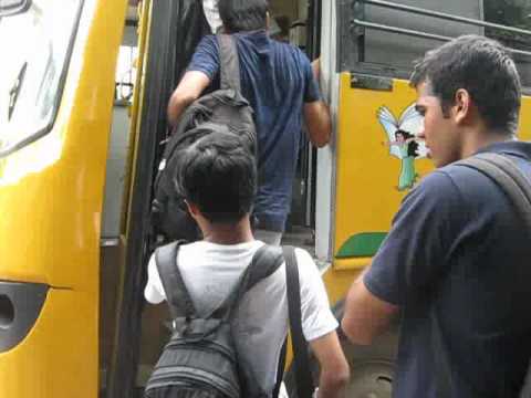 Team boarding the bus