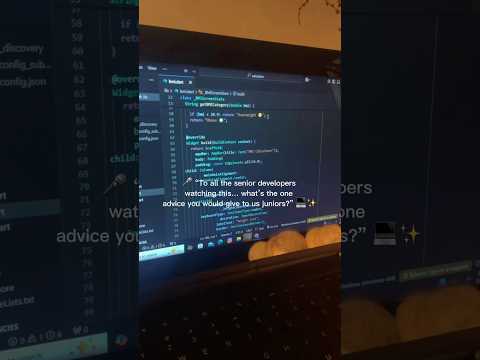 To all the senior developers… what one advice would you give to juniors? 🚀 #CodingLife #coding #ai
