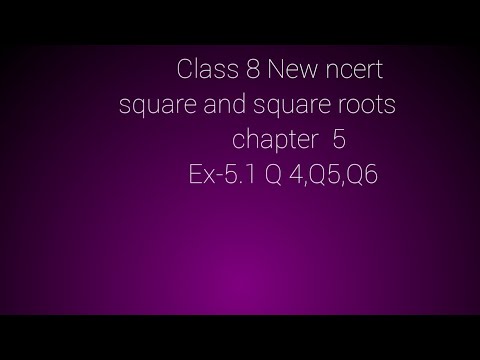 chapter 5 square and square  Roots|class 8 ncert maths chapter 5 Ex 5.1 Q4 Q5 Q6