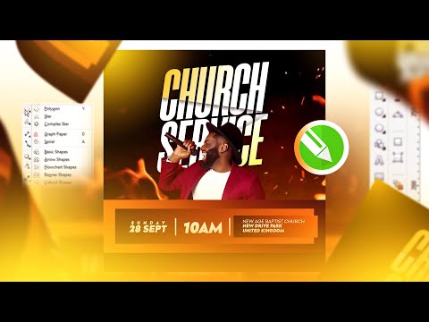 How to Design a Church Flyer with CorelDraw Tutorial 2024
