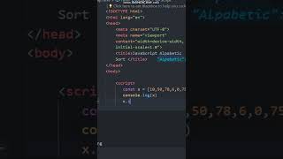 JavaScript Array Sort() Example || How to Using JavaScript  Array sort() #javascript #sortsyoutube