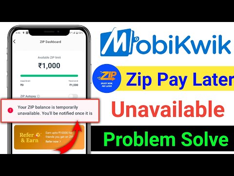 mobikwik zip pay later temporarily unavailable||mobikwik zip technical issue problem