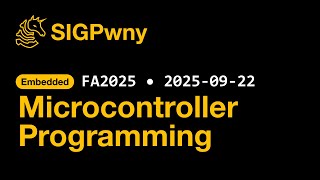 FA2025 Embedded: Microcontroller Programming (2025-09-22)