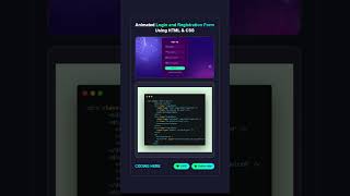 Login and Registration Form #codinghere #coding #htmlinhindi #programming #javascript #viral #shorts