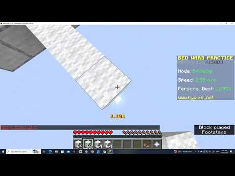My NEW 30 block speed bridging PB!! #hypixel