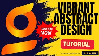 Vibrant Abstract Design | Modern Orange & Yellow 3D Shape | #coreldrawtutorialhindi #graphicdesign