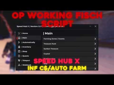 New Op Working Fisch 🐟 Script Speed Hub X Pastebin | Auto Farm,Auto Quest, Auto Nuke, INF Money!