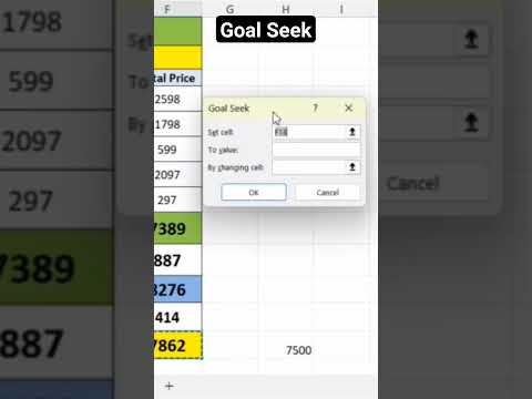 99% Excel Users Ye Nhi Jante #shorts #Excel #goalseek
