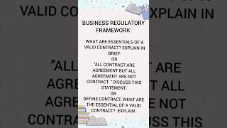 What are essentials of a valid contract? #bcom #commerce #bcomnotes