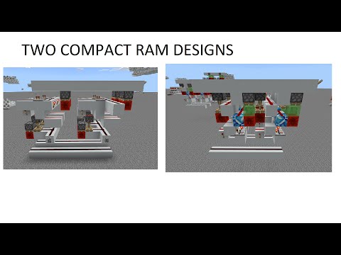 Two Compact RAM designs: Minecraft Bedrock Tutorial