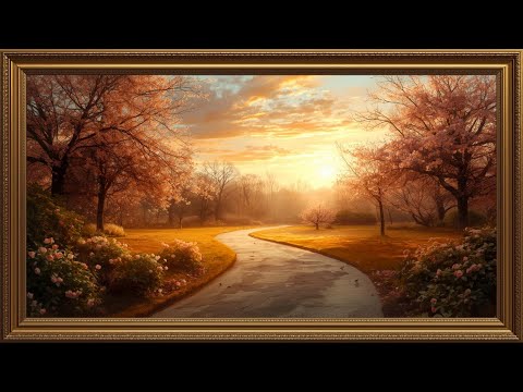 Samsung Frame TV Art | Romantic Spring Path | Serene Vintage Landscape for TV | Fresh Ambient TV Art