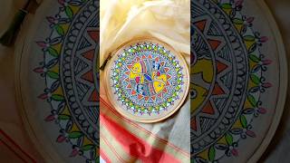 Hand-painted Madhubani Saree Painting on saree Fabric painting  Nirmala Sitharaman Fabric painting