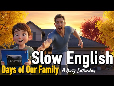 Days of My Family: A Busy Saturday | Our First Garage Sale! | Daily English English for beginners