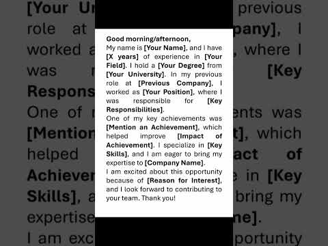 How to introduce yourself in english #selfintroduction #english #shorts