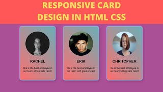 Responsive Html CSS cards Design