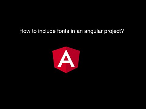 How to include fonts in an angular project