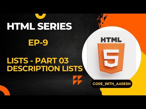 HTML Complete Course Ep-9 | Lists Part-3 Description List #html #htmltutorial #webdevelopment
